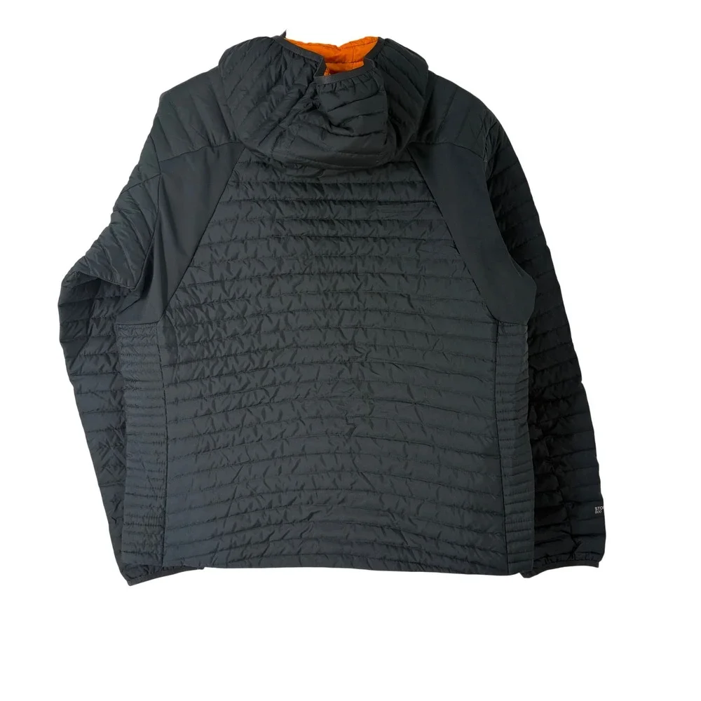 Eddie Bauer First Ascent StormDown 800 Puffer Jacket Mens XL Gray Hooded Down